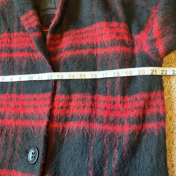 melting stockholm wool blend plaid cozy cardigan jacket women size XS-XL Pockets - Picture 2 of 9